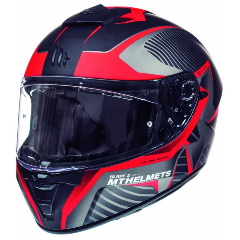 MT Blade 2 SV Blaster Integral Motorradhelm schwarz matt-rot