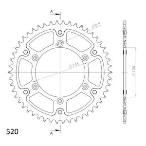 Kettenrad SUPERSPROX STEALTH RST-808:50-GLD gold 50T, 520