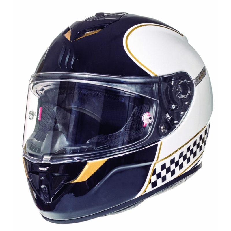MT Rapide Revival Integral Motorradhelm schwarz und weiß