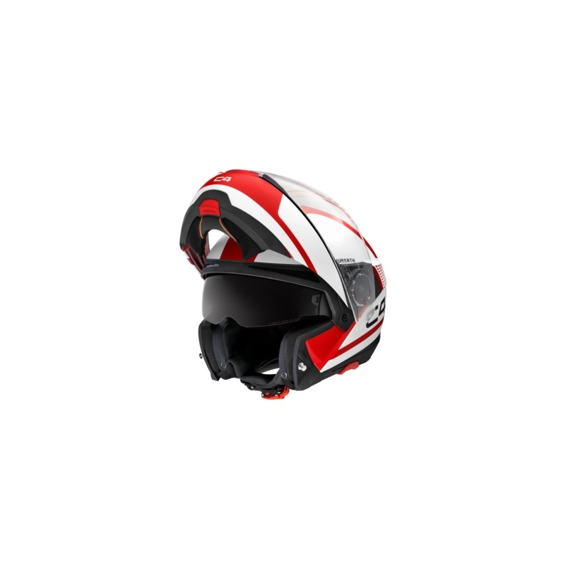 Schuberth C4 Motorradhelm rot und weiß Ausverkauf