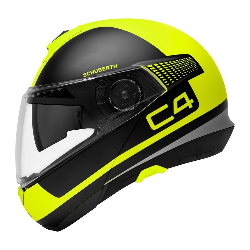 Schuberth C4 schwarz-fluo gelb tip-up Motorradhelm Ausverkauf