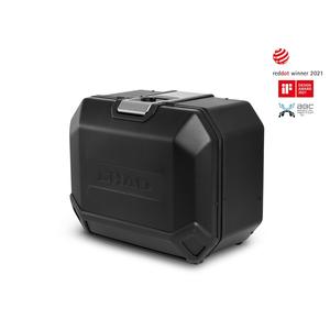 Complete set of black side aluminum cases 36L / 47L SHAD TERRA BLACK including mounting kit SHAD TRIUMPH Tiger 900