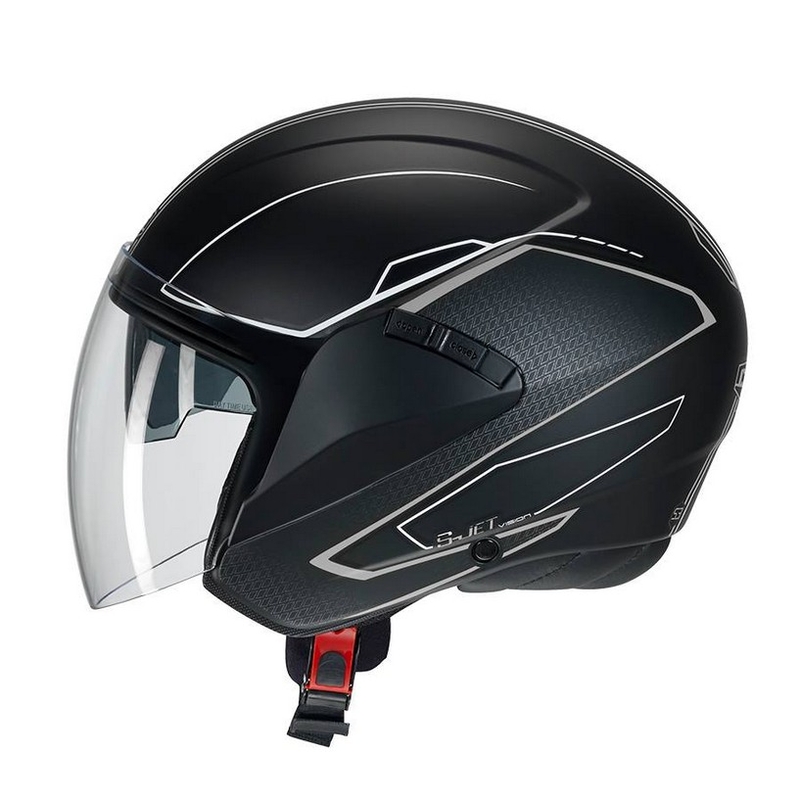 Offener Motorradhelm CMS S-JET Vision schwarz und weiß
