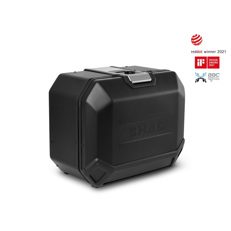 Complete set of 47L / 47L SHAD TERRA BLACK aluminum side cases, including mounting kit SHAD SUZUKI DL 650 V-Strom