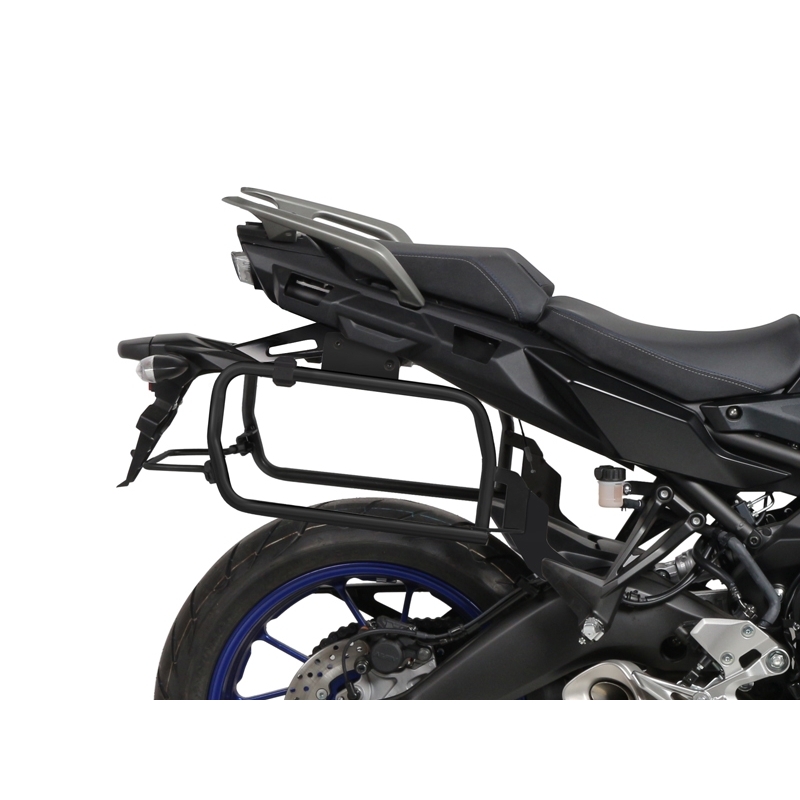Complete set of 36L / 36L SHAD TERRA BLACK aluminum side cases, including mounting kit SHAD YAMAHA MT-09 Tracer / Tracer 900
