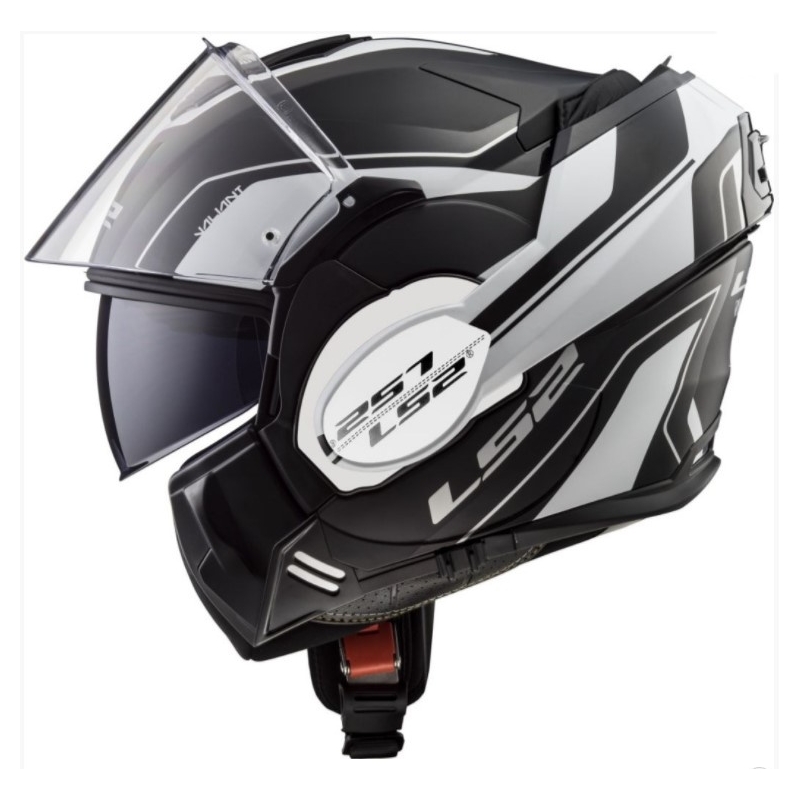 Klapphelm LS2 FF399 Valiant schwarz und weiß
