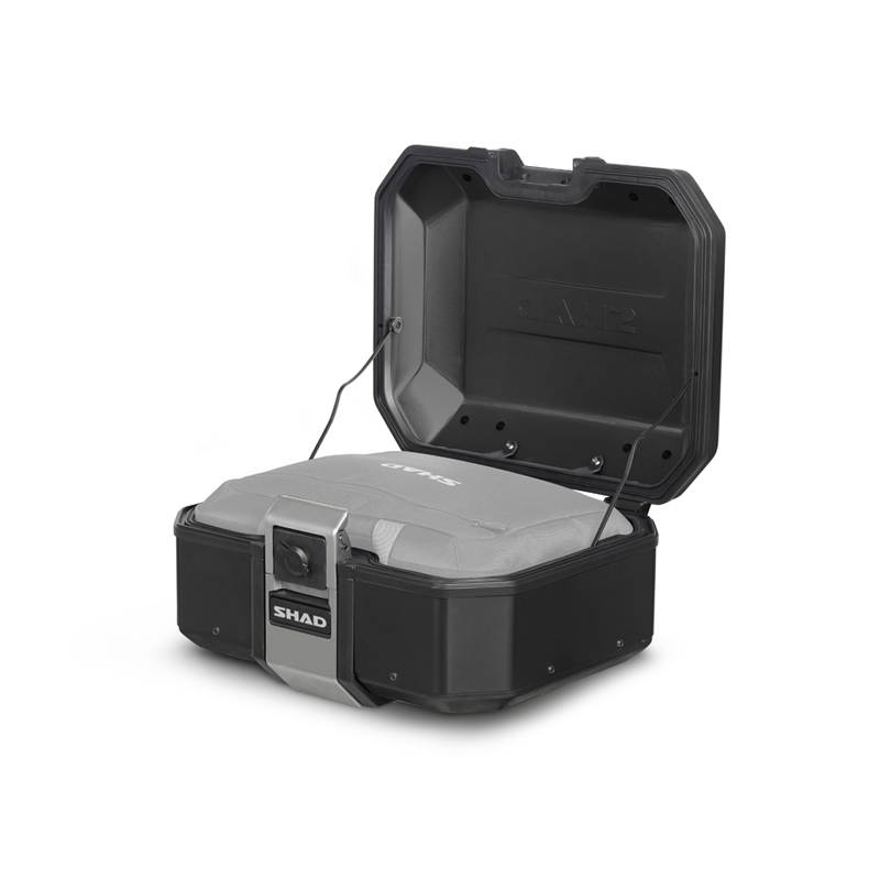 Complete set of 47L / 47L SHAD TERRA BLACK aluminum side cases, including mounting kit SHAD SUZUKI DL 1000 V-Strom/ DL 1050 V-Strom