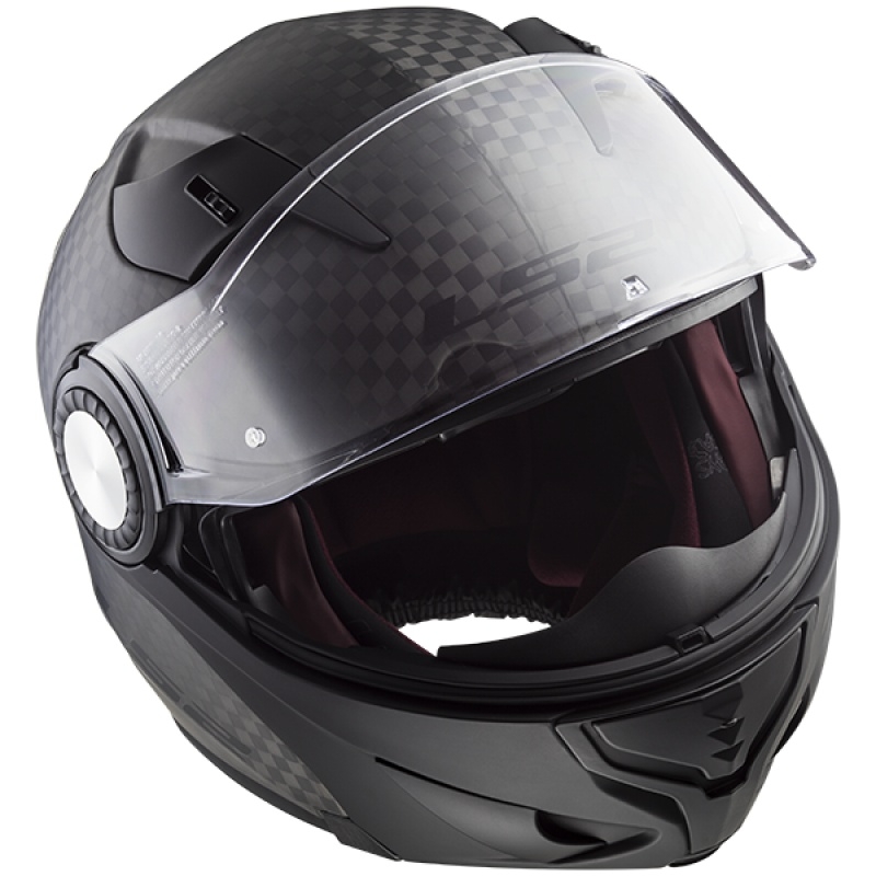 Klappbarer Motorradhelm LS2 FF313 Vortex Solid Carbon Ausverkauf