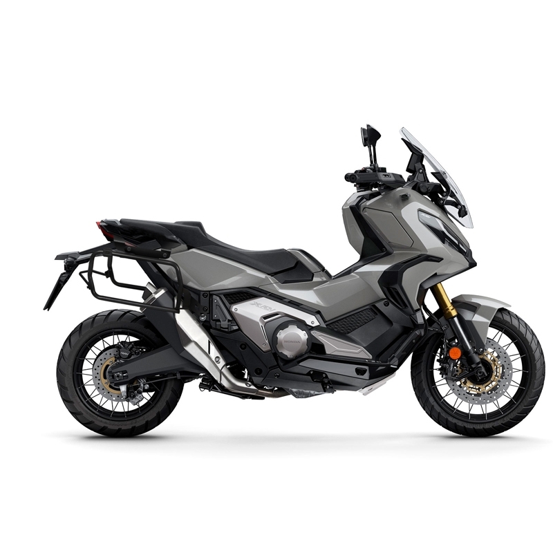 Complete set of aluminum cases SHAD TERRA BLACK, 48L topcase + 36L / 36L side cases, including mounting kit and plate SHAD HONDA X-ADV 750
