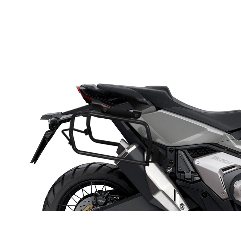 Complete set of aluminum cases SHAD TERRA BLACK, 48L topcase + 36L / 36L side cases, including mounting kit and plate SHAD HONDA X-ADV 750