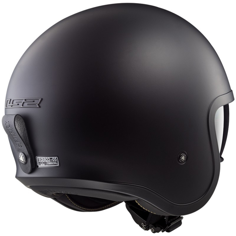 Motorradhelm offen LS2 OF599 Spitfire schwarz matt