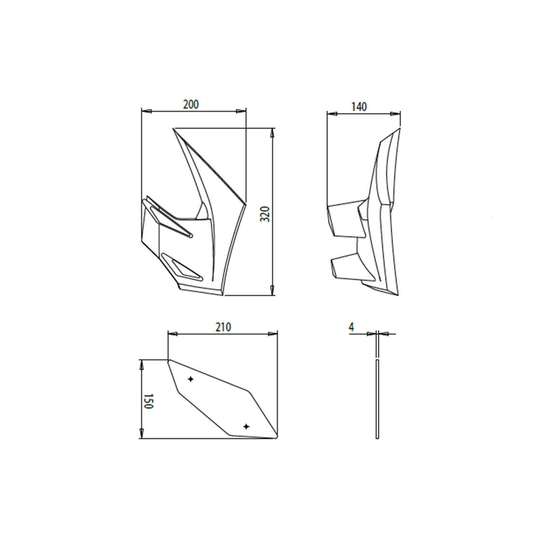 Seiten Spoiler PUIG DOWNFORCE grün