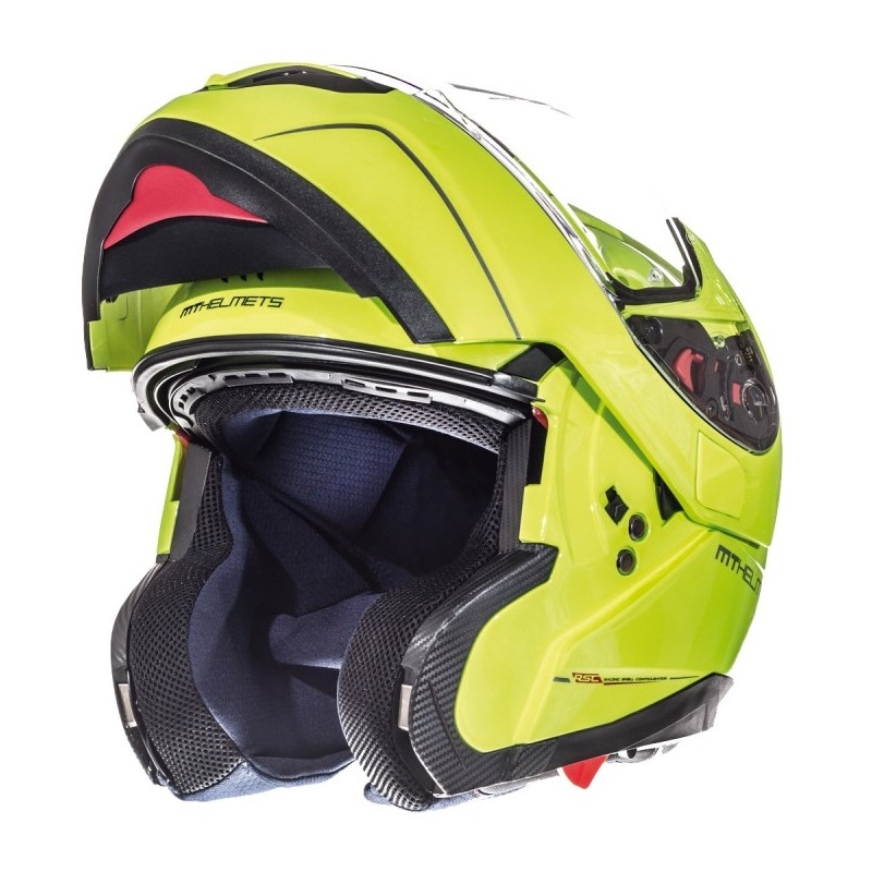 MT Atom fluo gelb tip-up Motorradhelm Ausverkauf