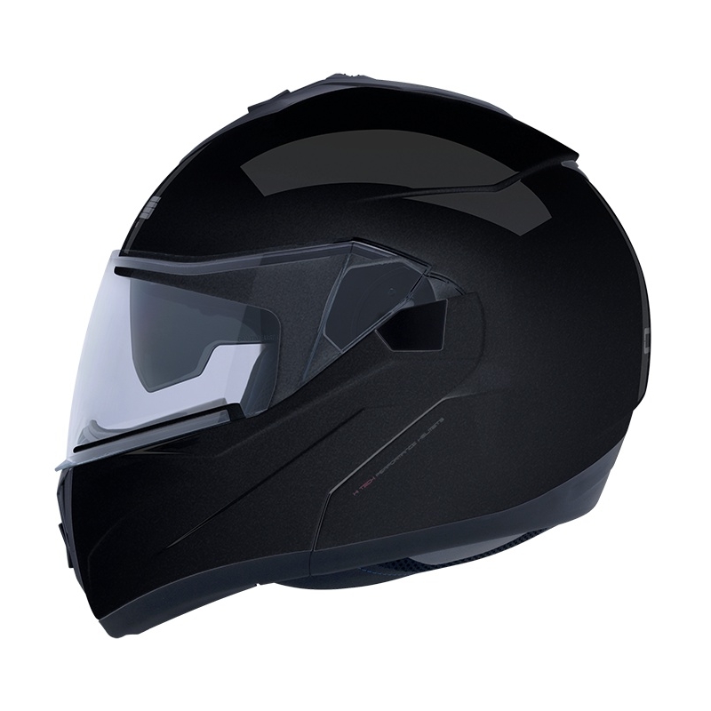 Helm für Motorrad CMS SUV GT Schlichtes schwarzes Metall