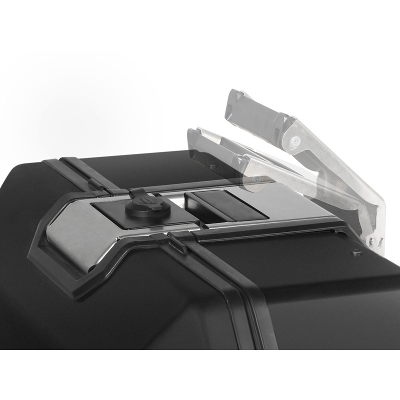 Complete set of aluminum cases SHAD TERRA BLACK, 48L topcase + 47L / 47L side cases, including mounting kit and plate SHAD HONDA NC 750 X 2021-