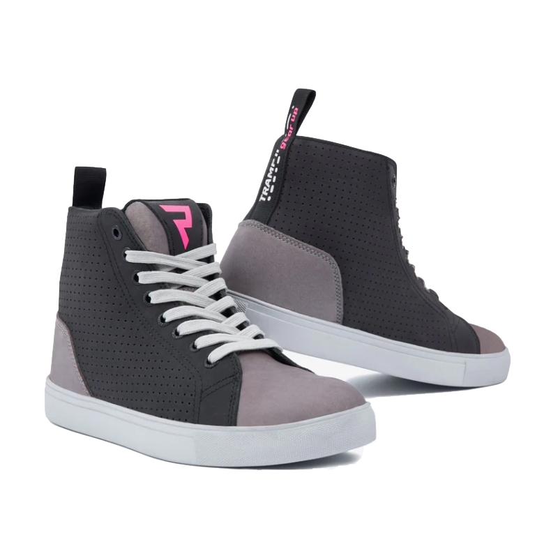 Damen Motorradstiefel Rebelhorn Tramp II grau und rosa