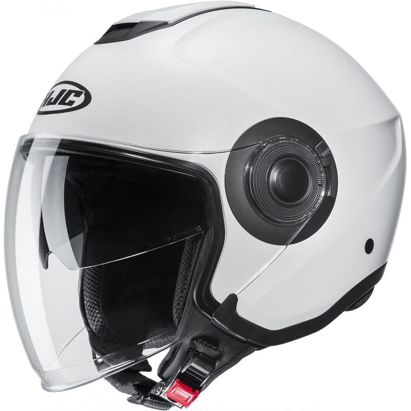 Offener Motorradhelm HJC i40N Solid perlweiß
