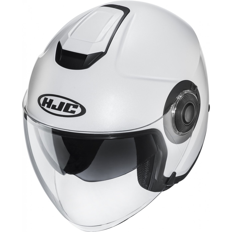 Offener Motorradhelm HJC i40N Solid perlweiß