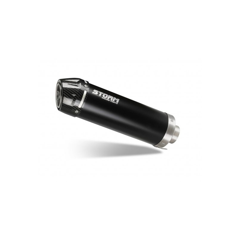 Auspuff komplett 1x1 STORM GP Black with carbon cap für YAMAHA YZF-R 125 2019-2026, YAMAHA MT 125 2015-2024