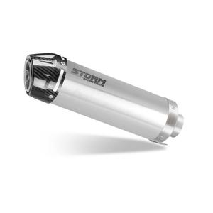 2 Auspuffendstücke STORM GP K.010.LXSC Stainless Steel with carbon cap