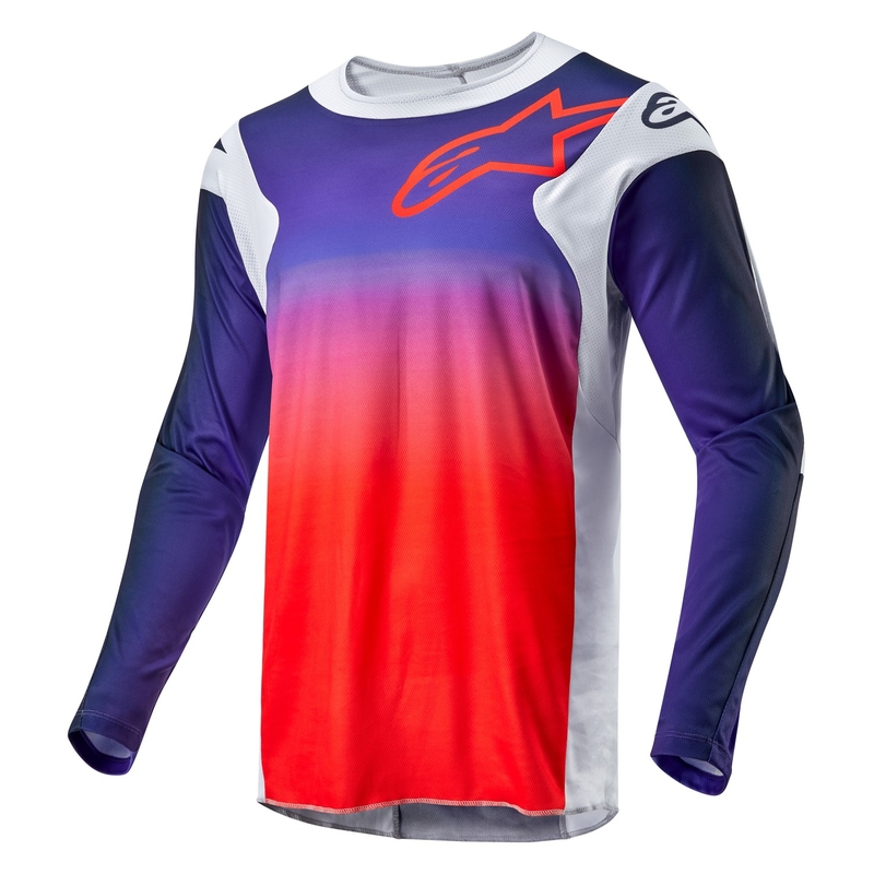 Alpinestars Racer Hoen Motocross Jersey grau-blau-orange