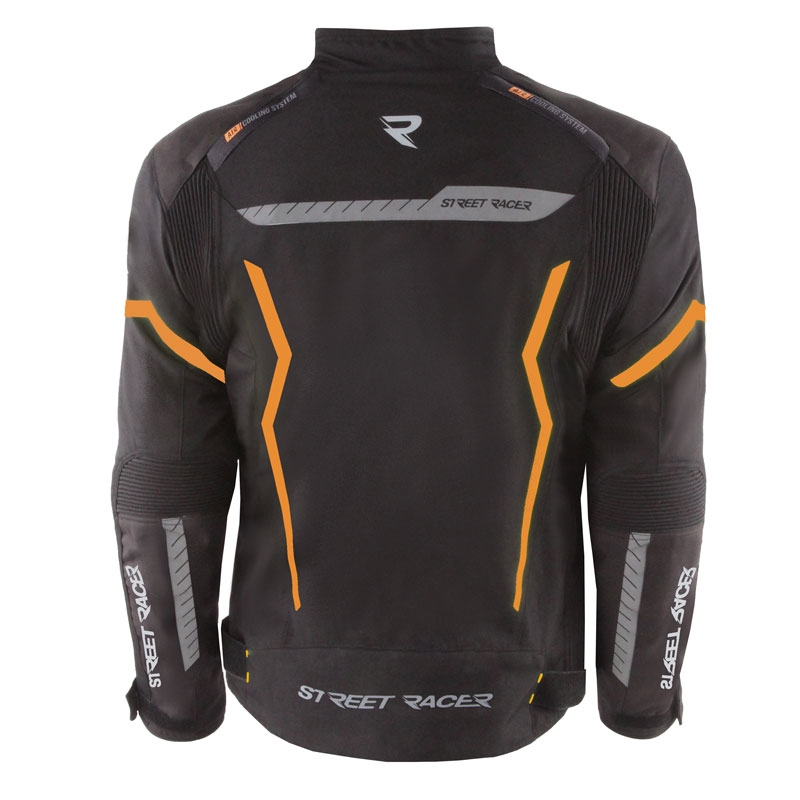 Street Racer Flex Motorradjacke schwarz-orange