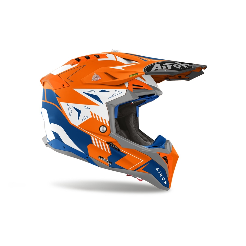 Motocrosshelm Airoh Aviator 3 Spin fluoreszierend orange matt