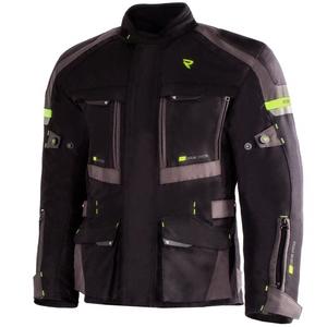 Motorradjacke Street Racer Rocket schwarz-grau-fluogelb