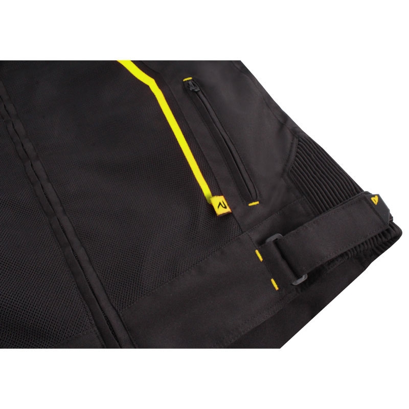 Street Racer Flex Air Motorradjacke Schwarz-Fluogelb