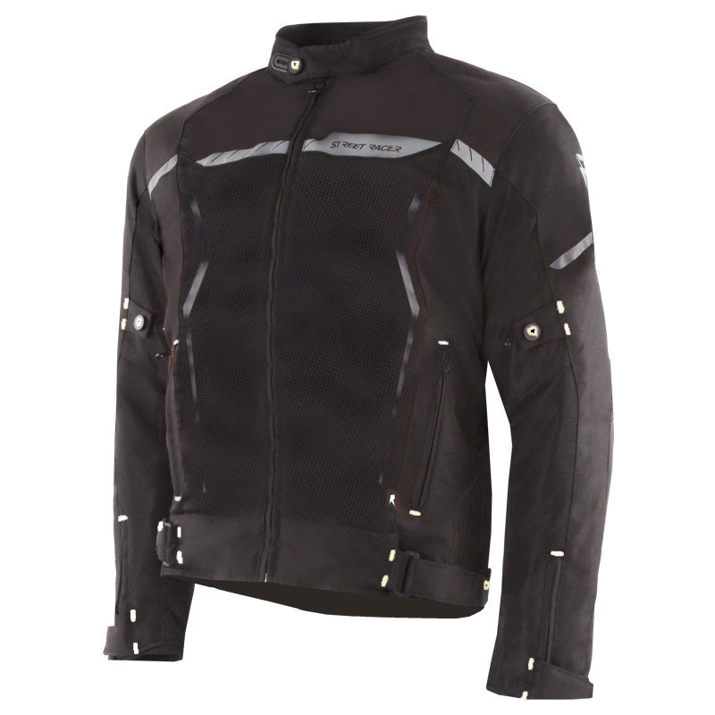 Street Racer Flex Air Motorradjacke schwarz