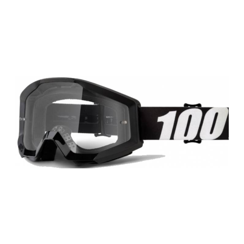 100% Strata Outlaw Schutzbrille (klares Plexiglas mit Glimmerstiften)