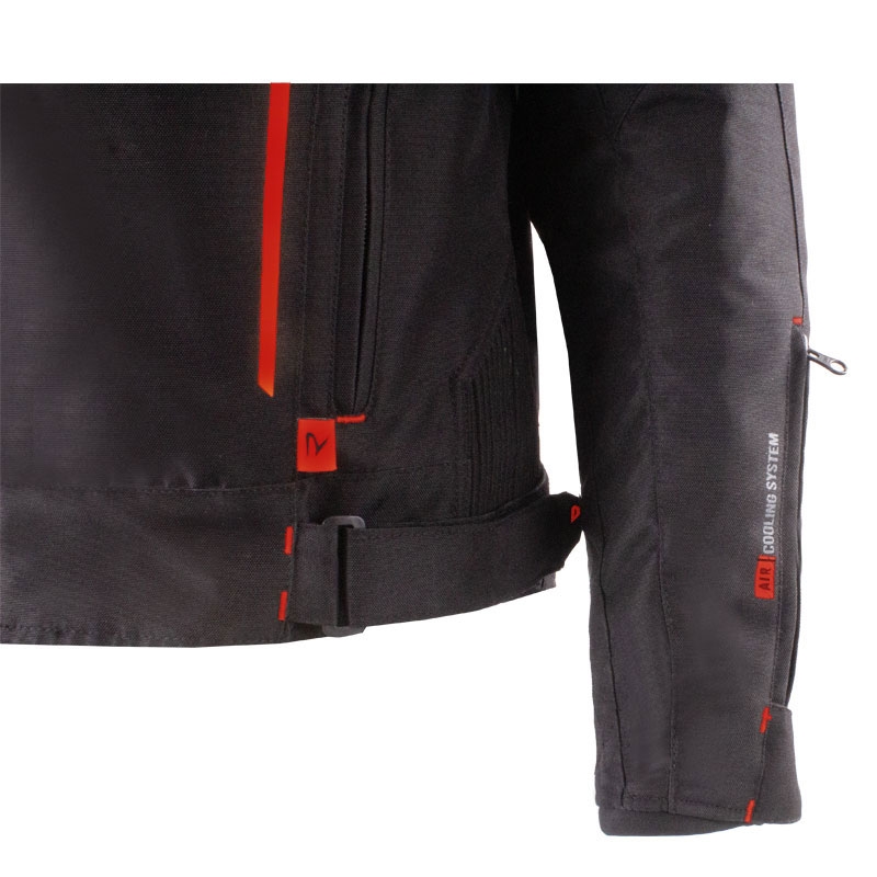 Motorradjacke Street Racer Flex EVO schwarz-rot