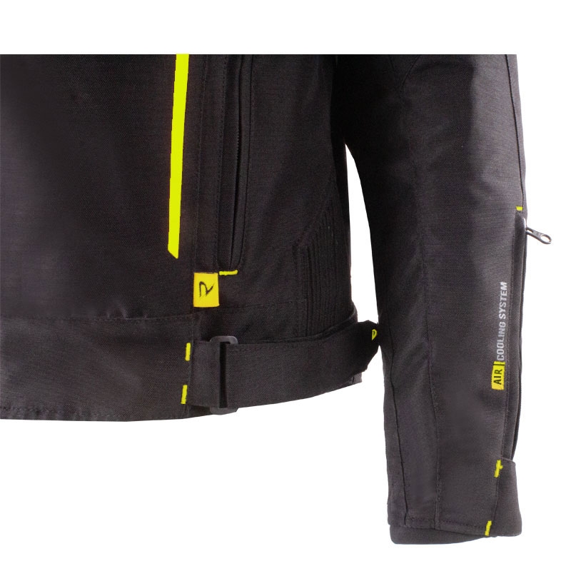 Motorradjacke Street Racer Flex EVO schwarz-neongelb