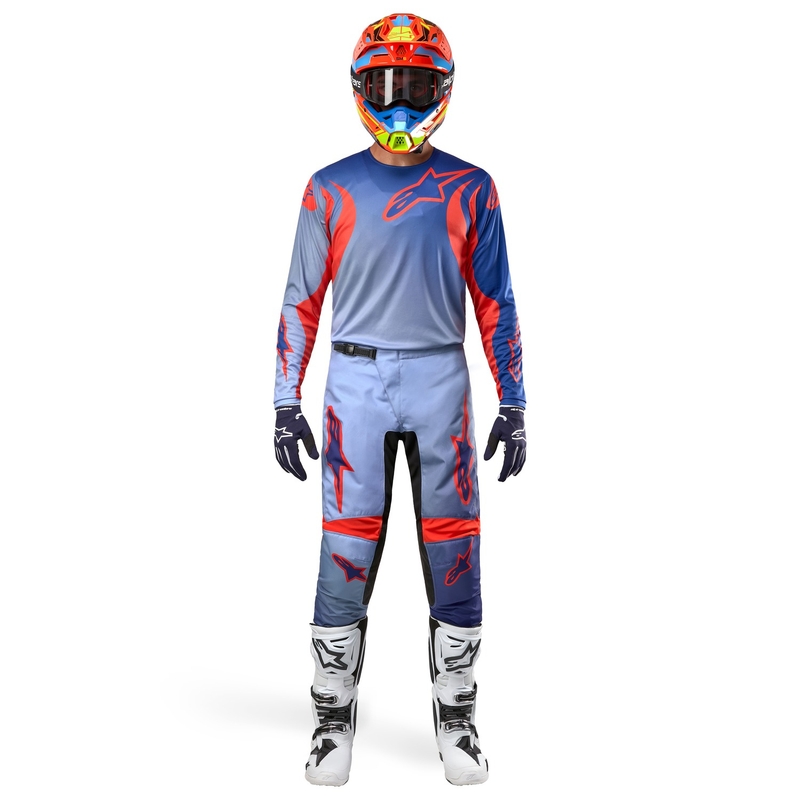 Alpinestars Fluid Lucent 2024 Motocross-Trikot blau-orange