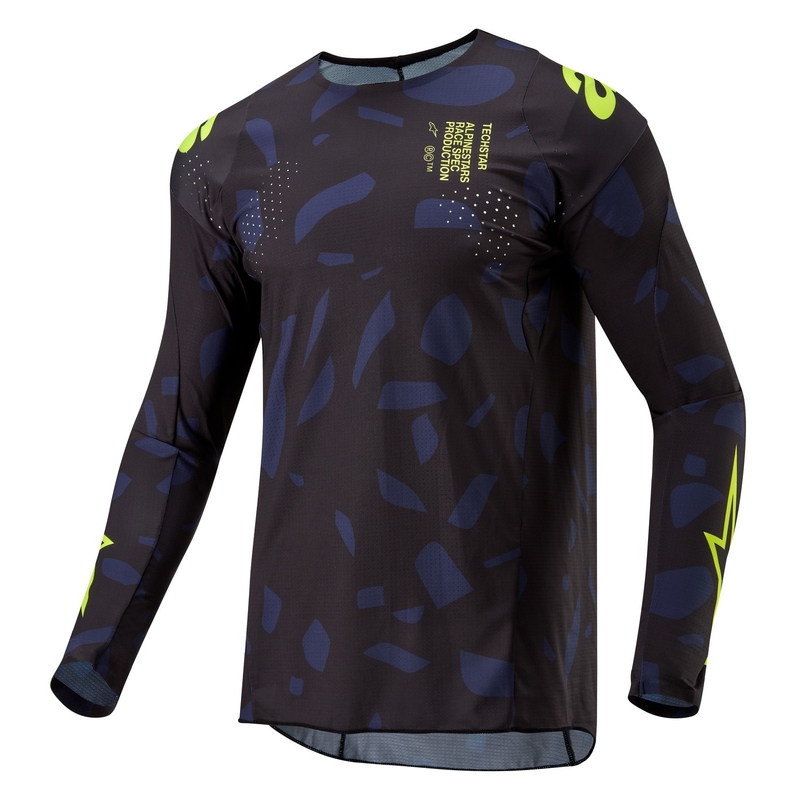 Alpinestars Techstar Rantera Motocrosstrikot schwarz-blau-neongelb