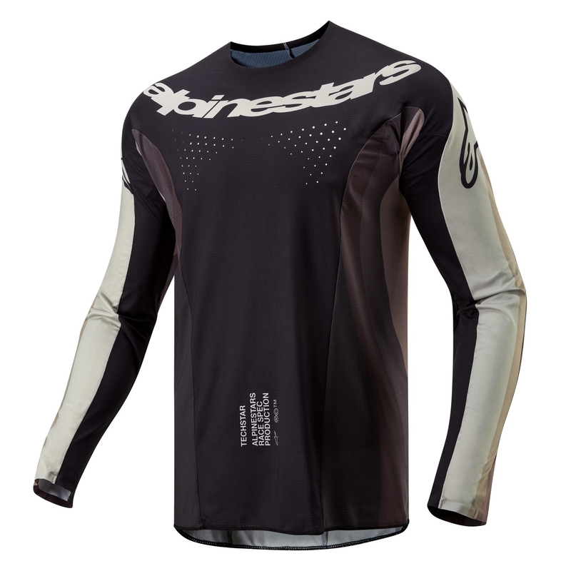Motokrosový dres Alpinestars Techstar Pneuma 2024 šedo-pískový