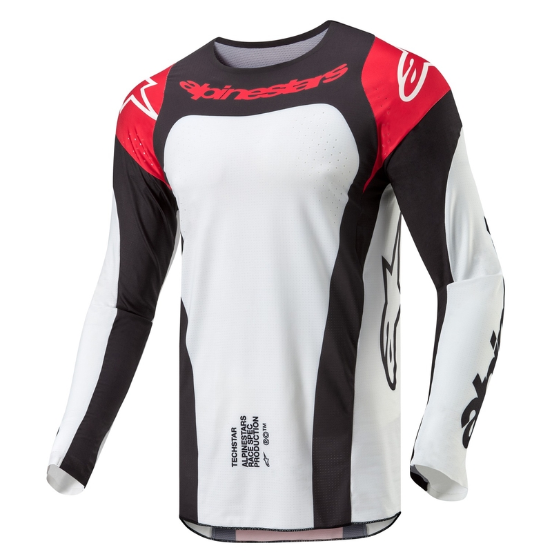 Alpinestars Techstar Ocuri Motocross Trikot rot-weiß-schwarz