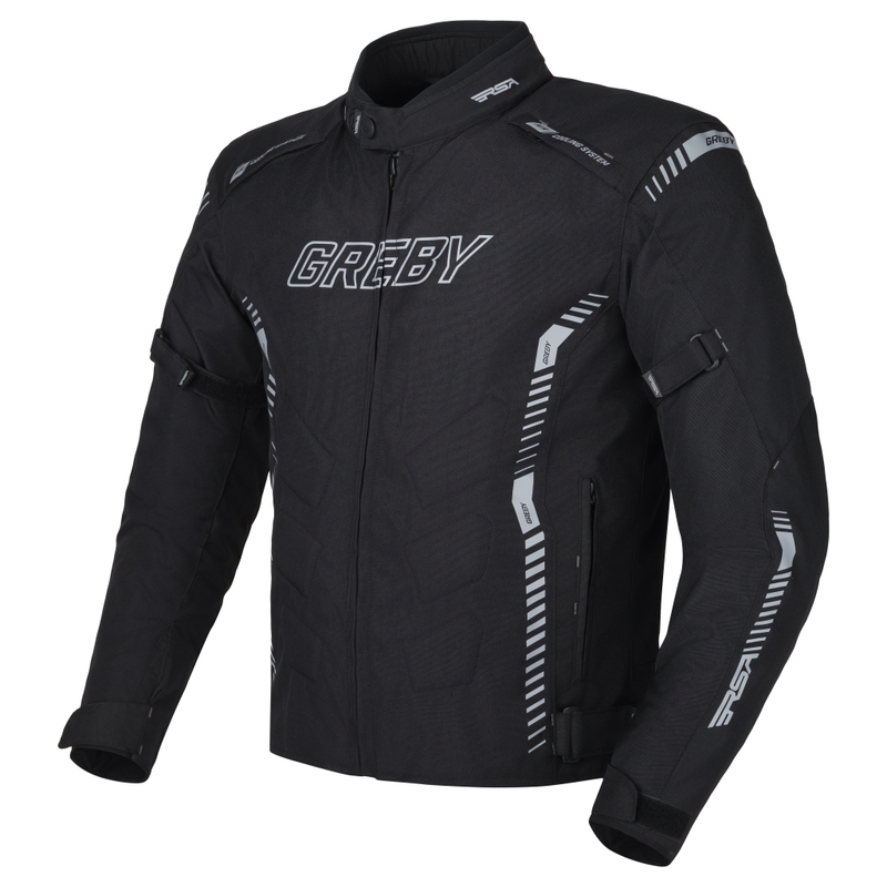 RSA Greby 2 Motorradjacke schwarz-grau-weiß