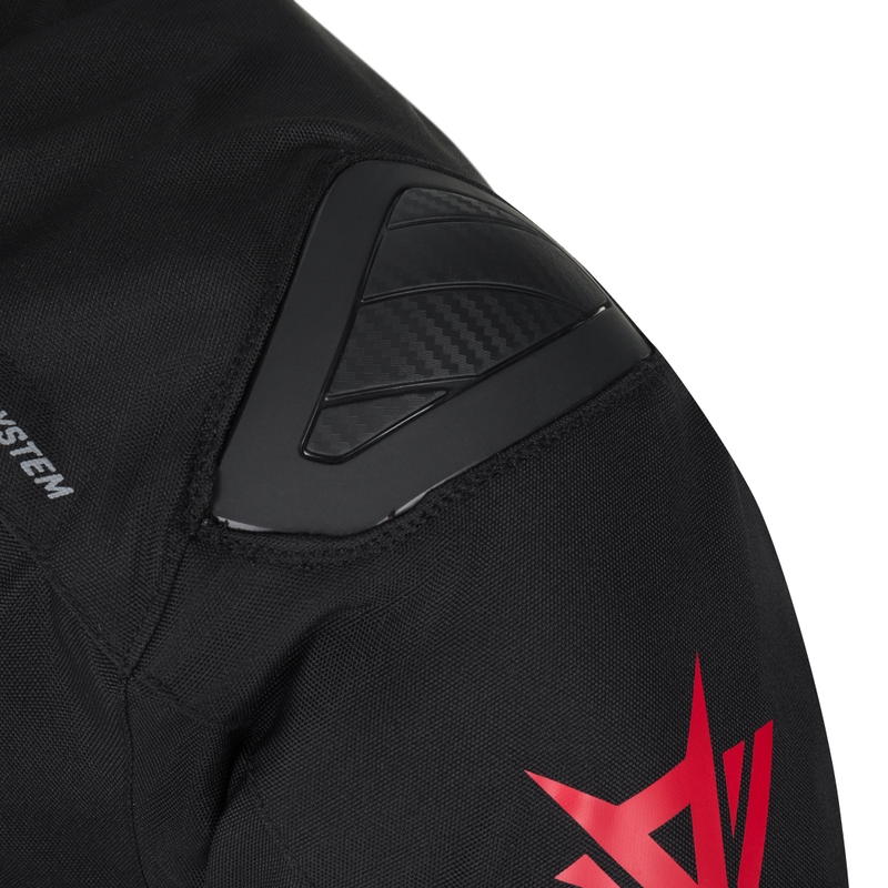 Motorradjacke RSA Rider schwarz-weiß-fluorgelb