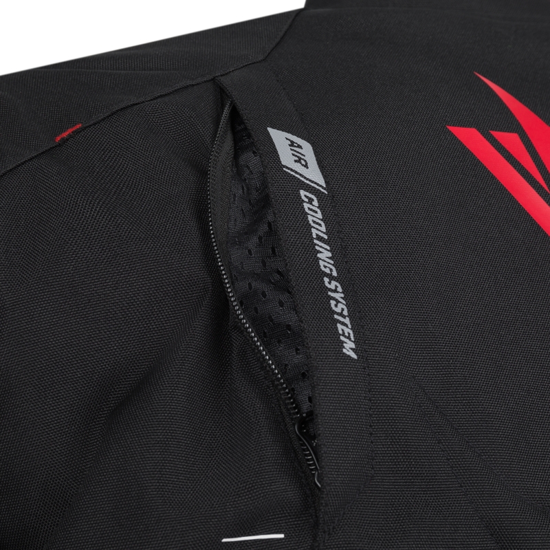 Motorradjacke RSA Rider schwarz-weiß-fluorgelb