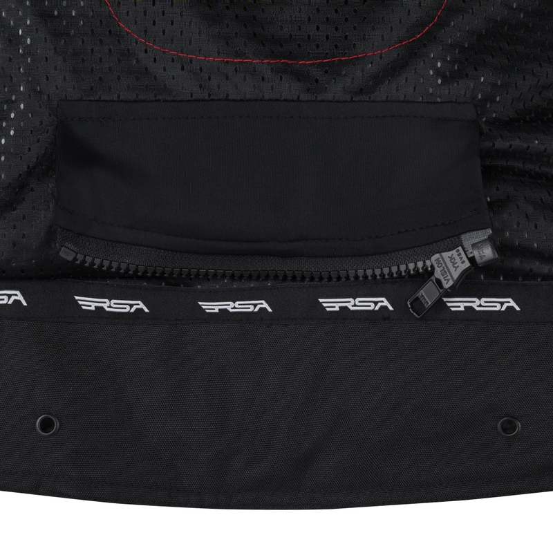 Motorradjacke RSA Rider schwarz-weiß-fluorgelb