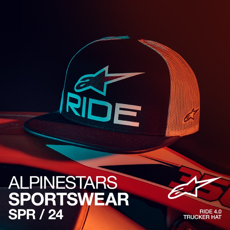 Alpinestars Ride 4.0 ER Kappe schwarz-weiß-rot