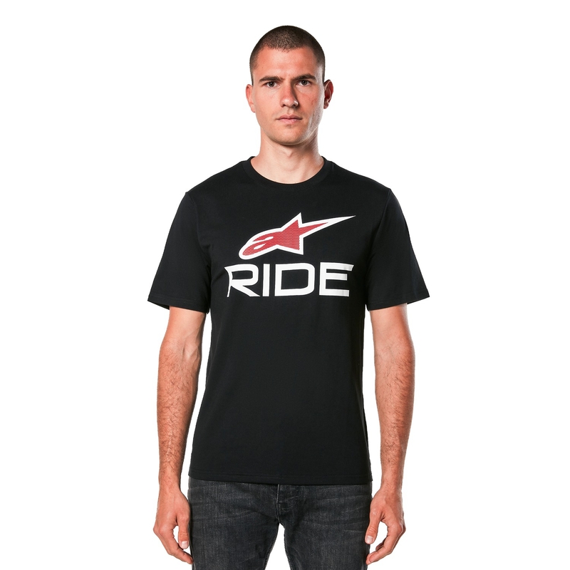 T-shirt Alpinestars Ride 4.0 CSF schwarz-weiß-rot