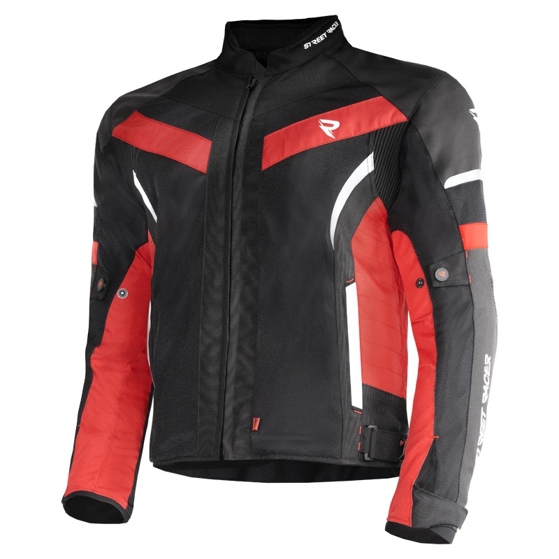 Street Racer Evans Air Motorradjacke schwarz-rot