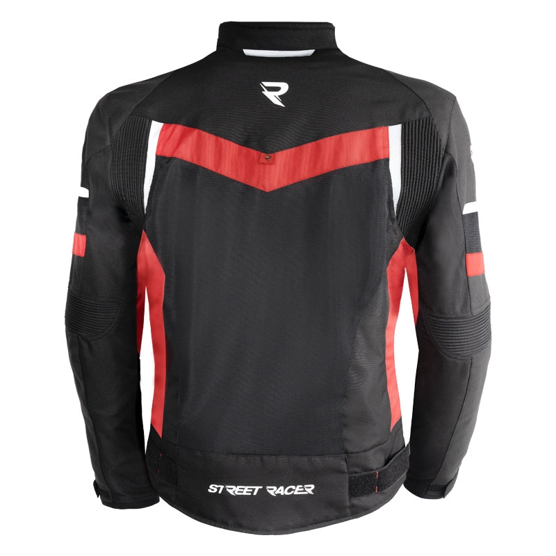 Street Racer Evans Air Motorradjacke schwarz-rot