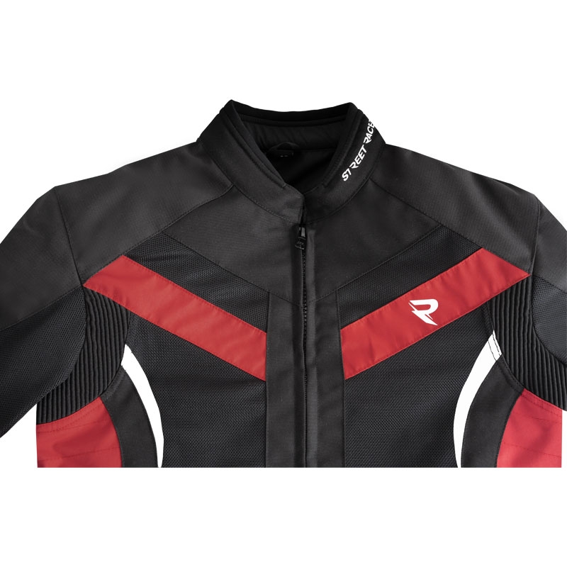 Street Racer Evans Air Motorradjacke schwarz-rot