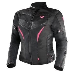 Damen-Motorradjacke Street Racer Rose Air schwarz-rosa