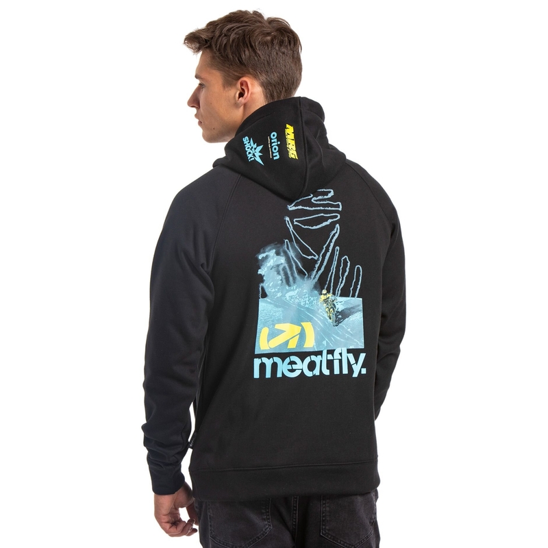 Meatfly Gravel Dakar technisches Sweatshirt schwarz