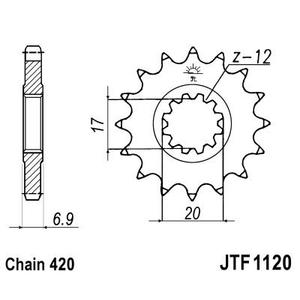 Ritzel JT JTF 1120-11 11T, 420