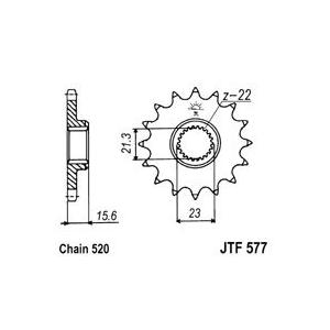Ritzel JT JTF 577-16 16T, 520